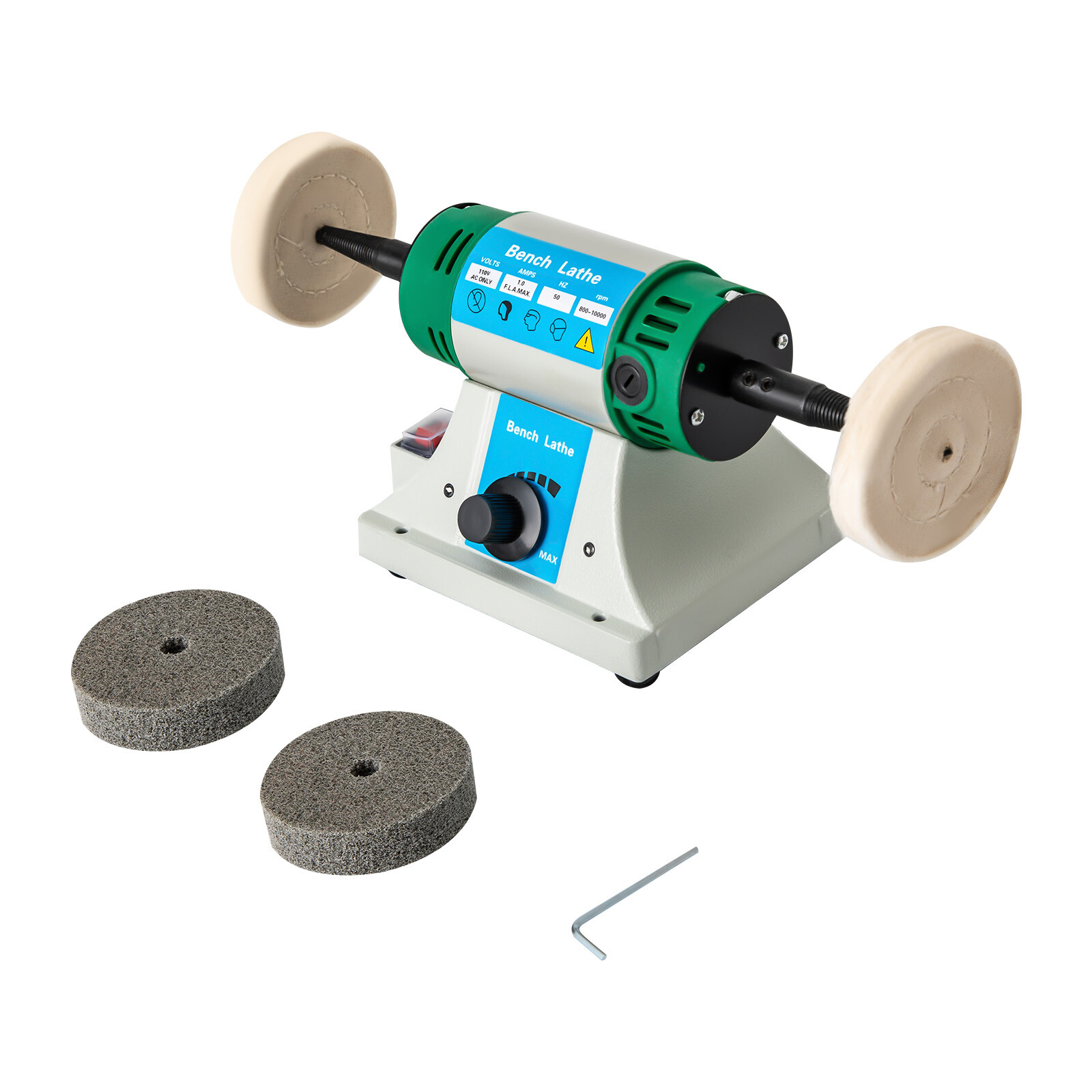 Variable Speed Bench Grinder Jewelry Polisher Polishing Machine Craft Buffing