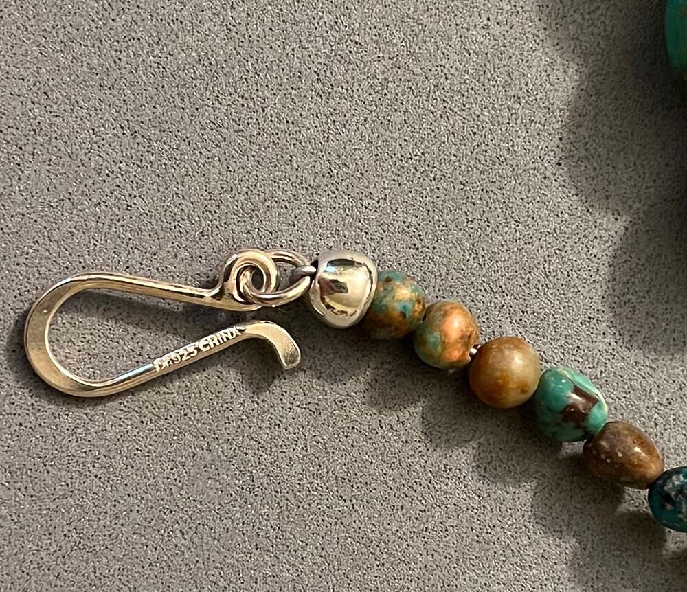 DTR Jay King Sterling Silver Variation Color Turquoise Graduated Bead Necklace