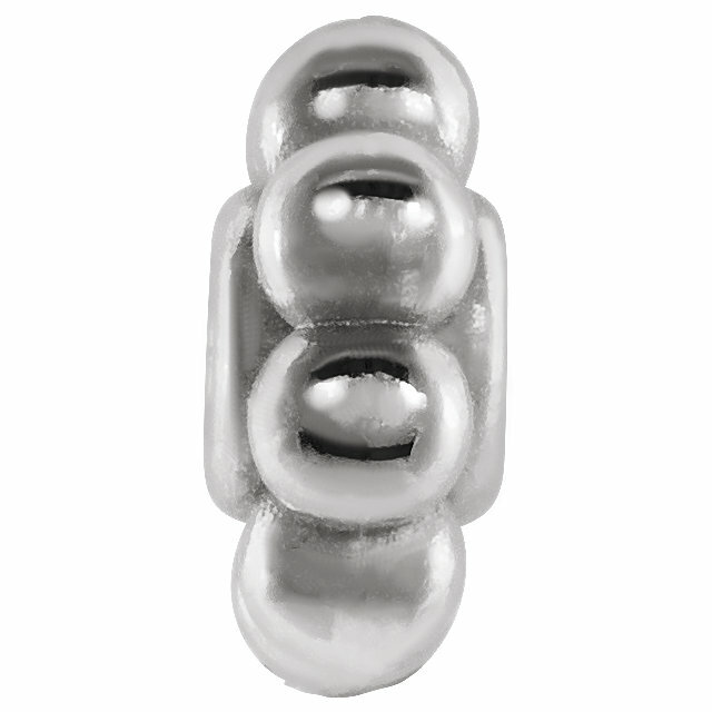 14K 18K Gold or Silver Milgrain Roundel Rondelle Floral Flower Bali Bead Spacer