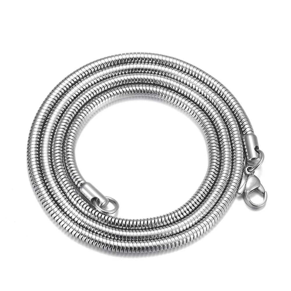 Stainless Steel Finished Chains Necklace Snake Chain with Lobster Clasp Steel To