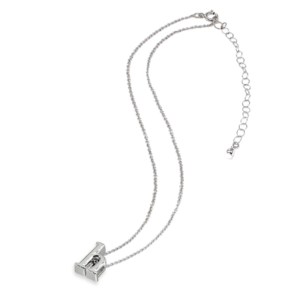 H Letter Initial Alphabet Name Personalized 925 Silver Necklace, 15” + Extender