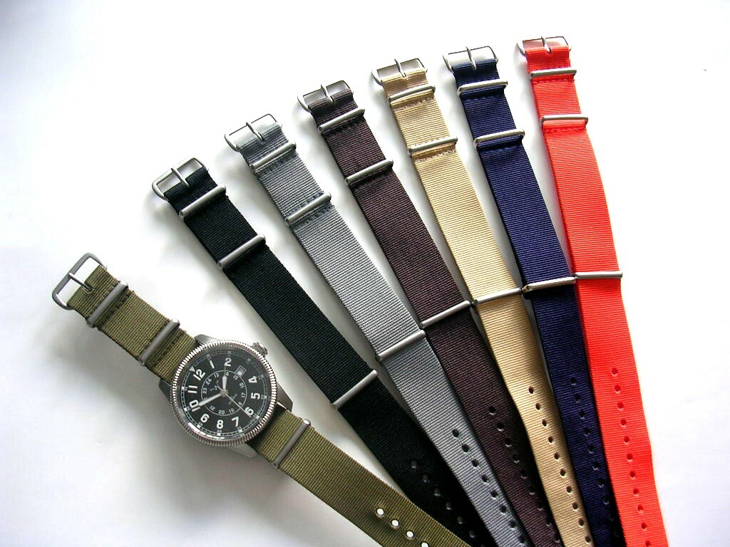 18mm NATO G10 Premium nylon watch band strap RAF Stitch Bond IW SUISSE 20 22 24