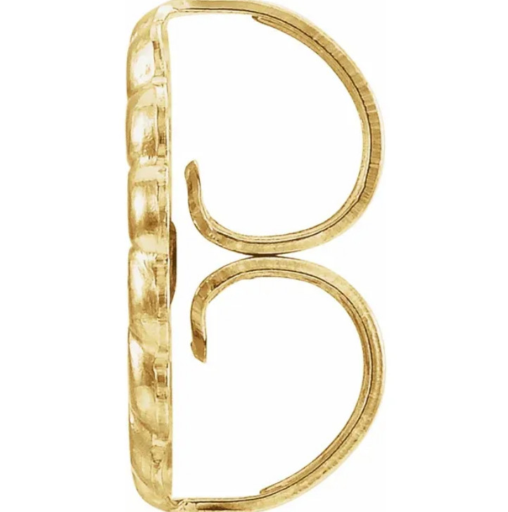 SINGLE Jumbo 9.4mm LARGE 14k Yellow Gold Monster Earring Friction Push back Nut