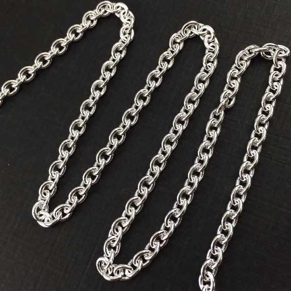 Sterling Silver Chain-Bulk Unfinished Chain 925 -Heavy Oval Cable Chain 5x4mm