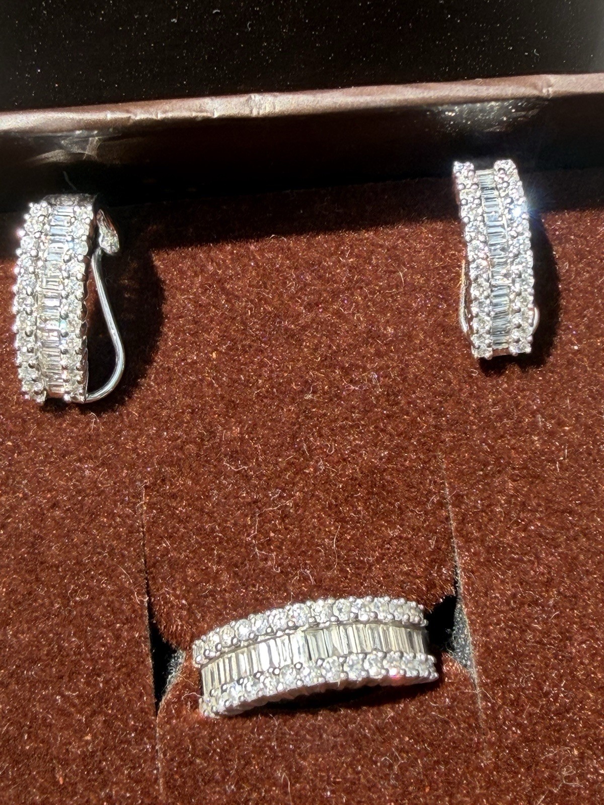 14K White Gold Channel-Set Baguette Diamond Band Ring 4mm Size 7