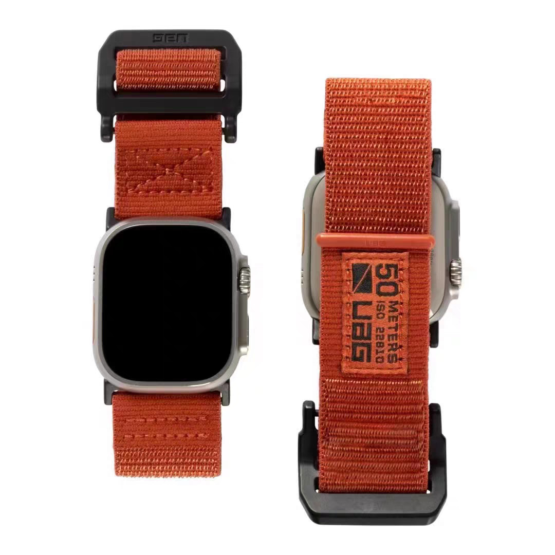 NEW UAG Apple Watch Band Series 11-1 Ultra SE Active Straps – Orange/Black/Green