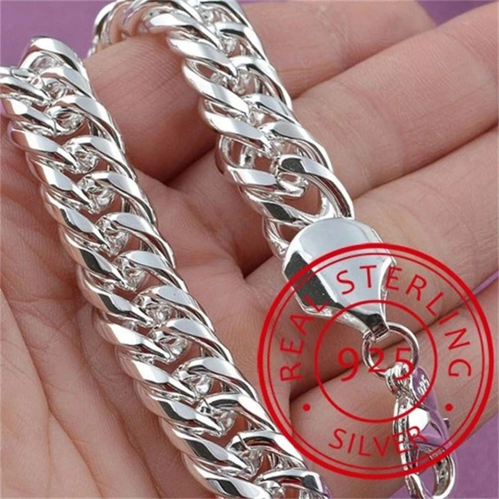 925 Sterling Silver Bracelet Round Mesh Bracelet for Women Engagement