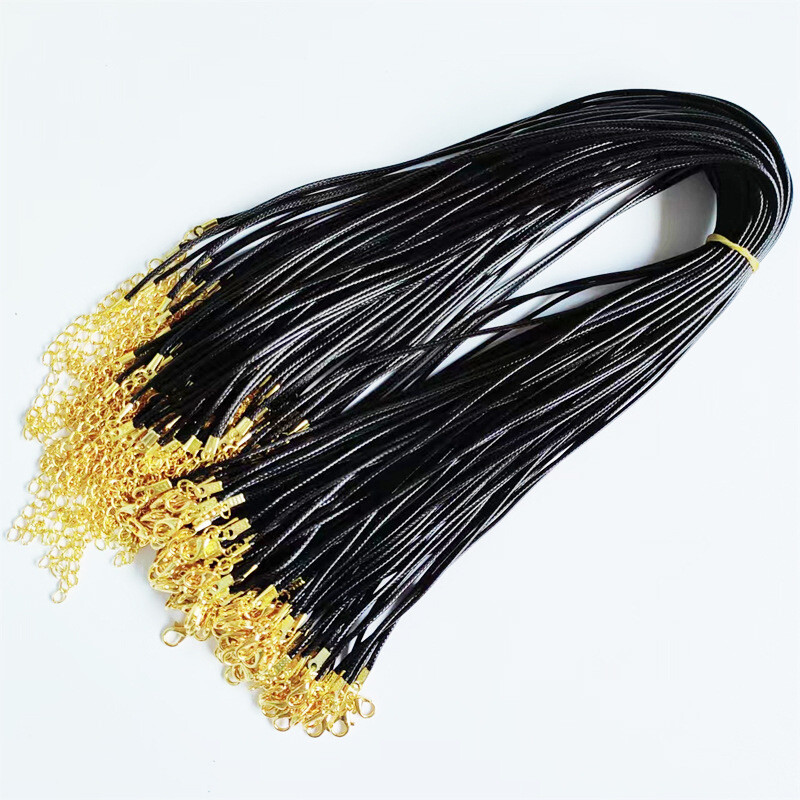 100Pcs 50Pcs Leather String Necklace Cords Wholesale Rope Bulk Lot Cords 18″ 24″