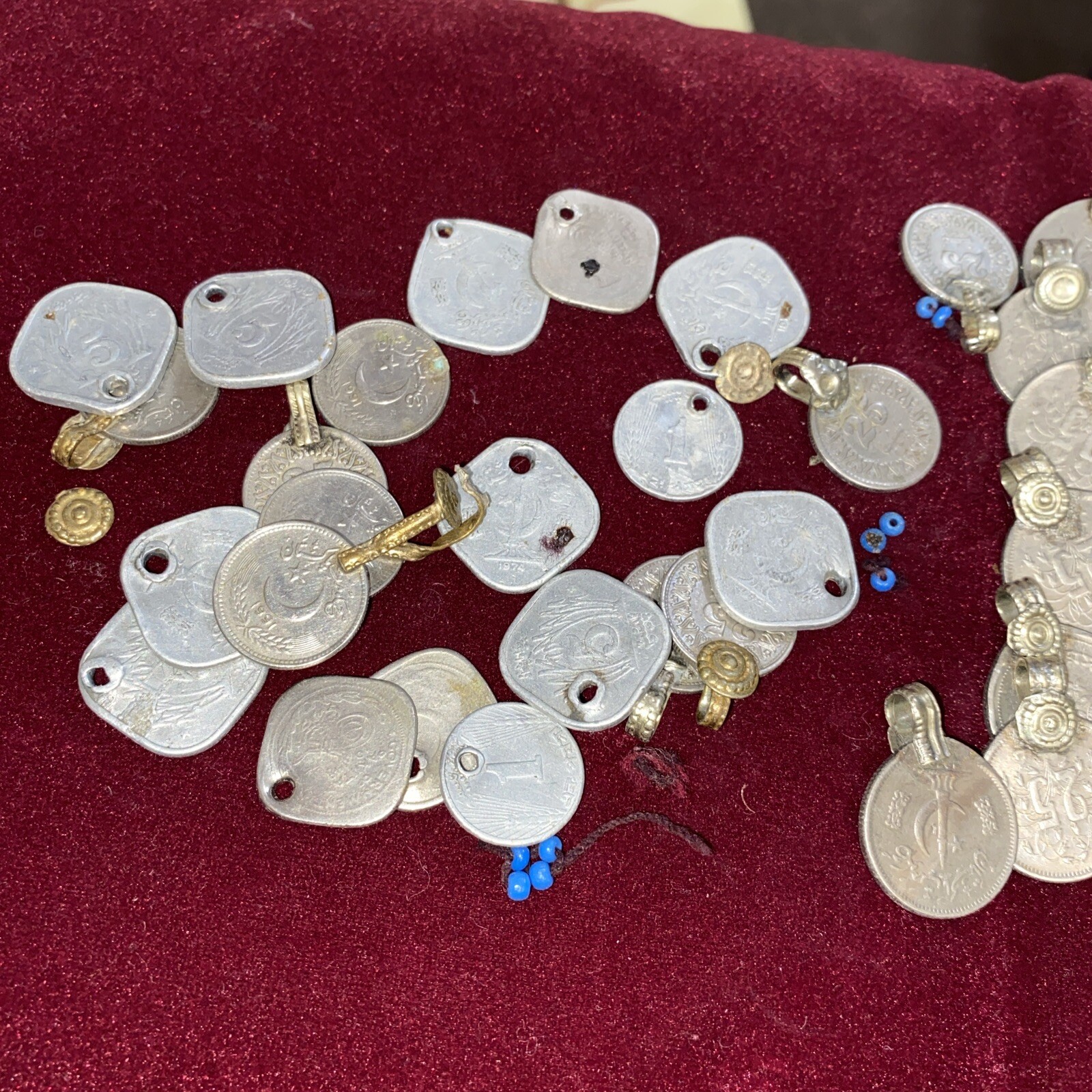 Lot Of More Than 50 Antique Pakistan Tribal Coin Amulet Pendant Islamic