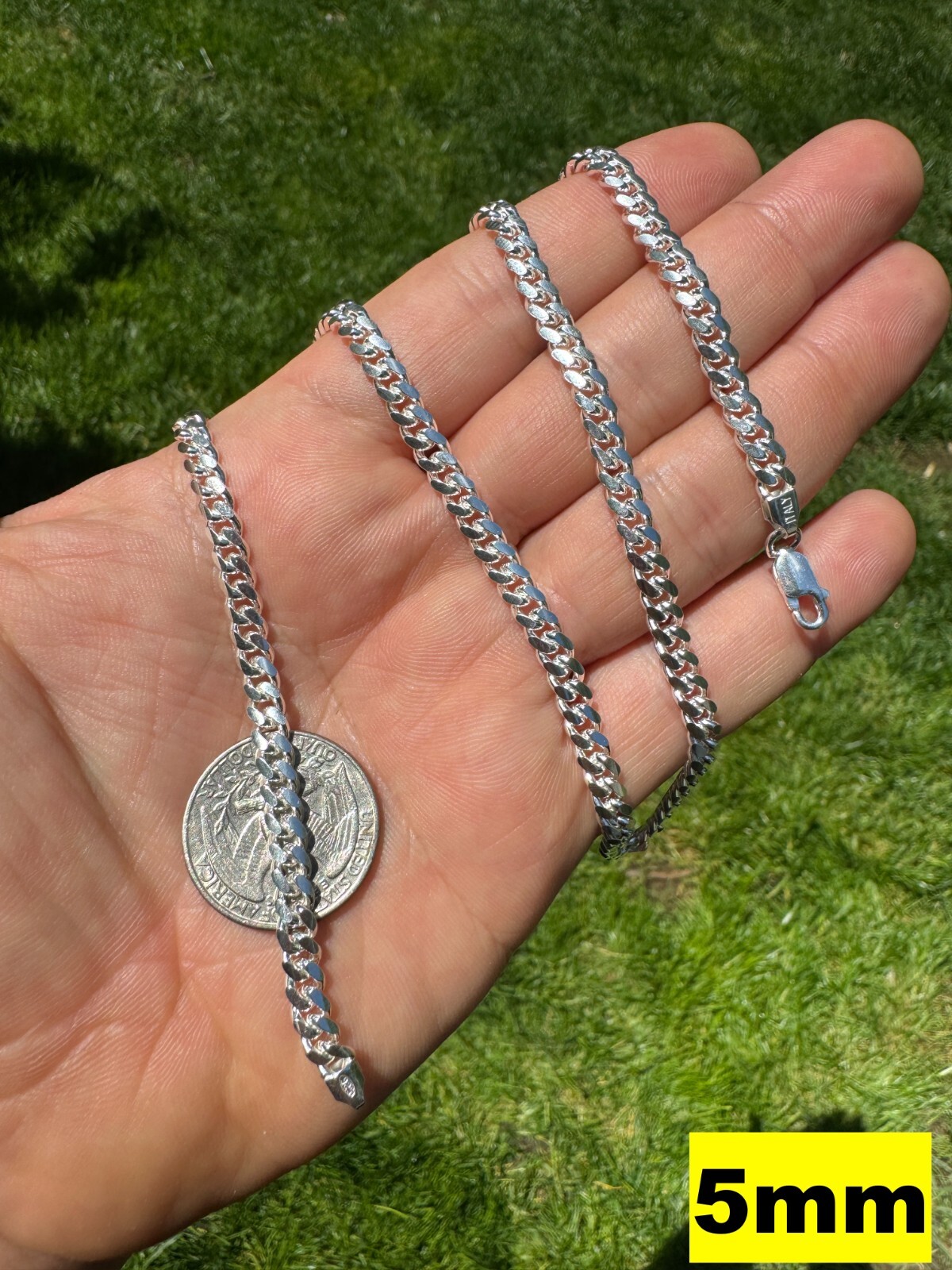 Mens Real Solid 925 Sterling Silver Miami Cuban Chain 2-12mm Heavy Link Necklace