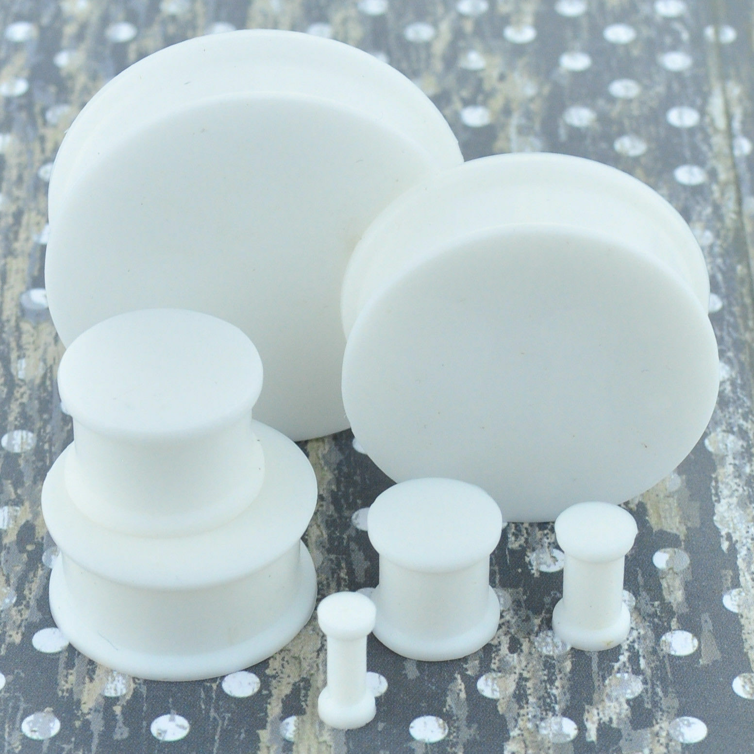 2 Pcs Solid Silicone Plugs Flexible Ear Gauges Expandar Stretcher Body Piercings