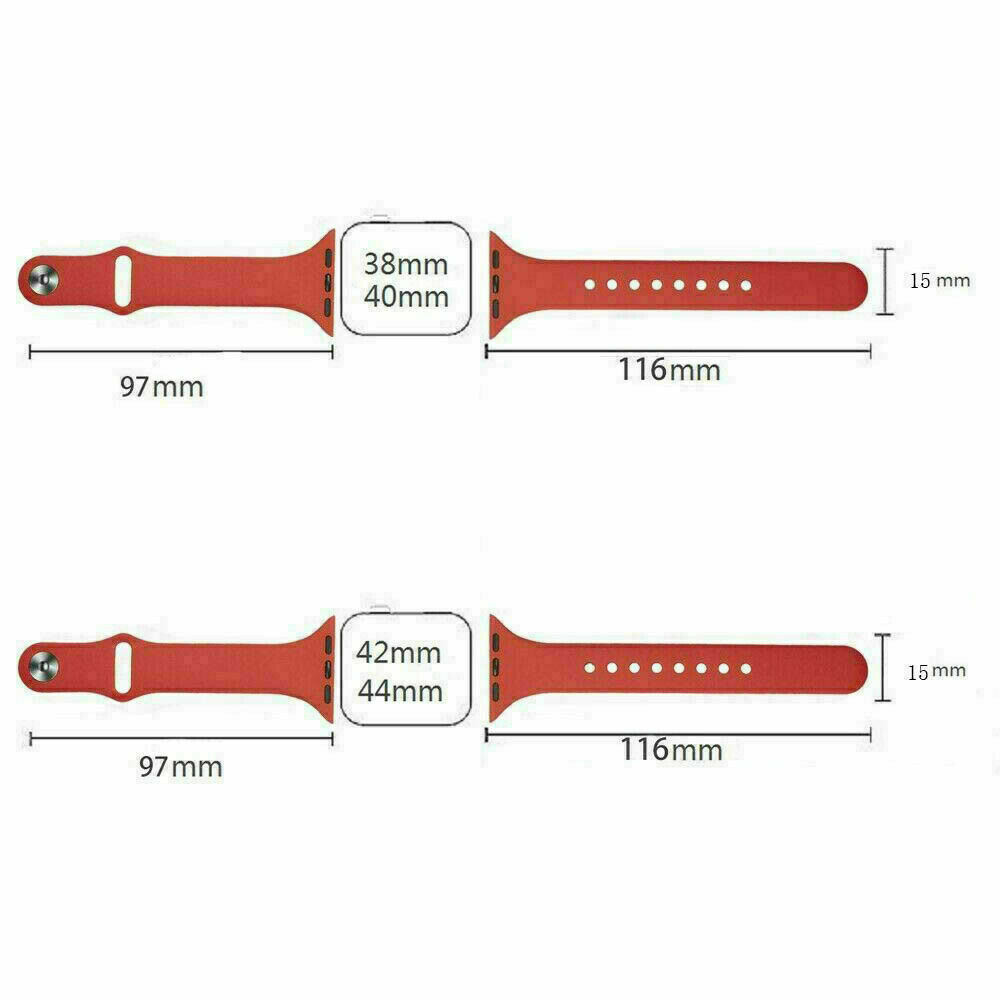 Soft Slender Silicone iWatch Band Strap For Apple Watch Series 9 8 7 41mm 45mm