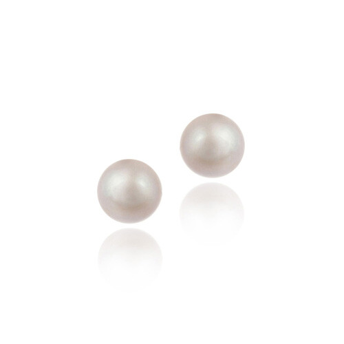 925 Silver Freshwater 6-6.5mm Pink Pearl Stud Earrings