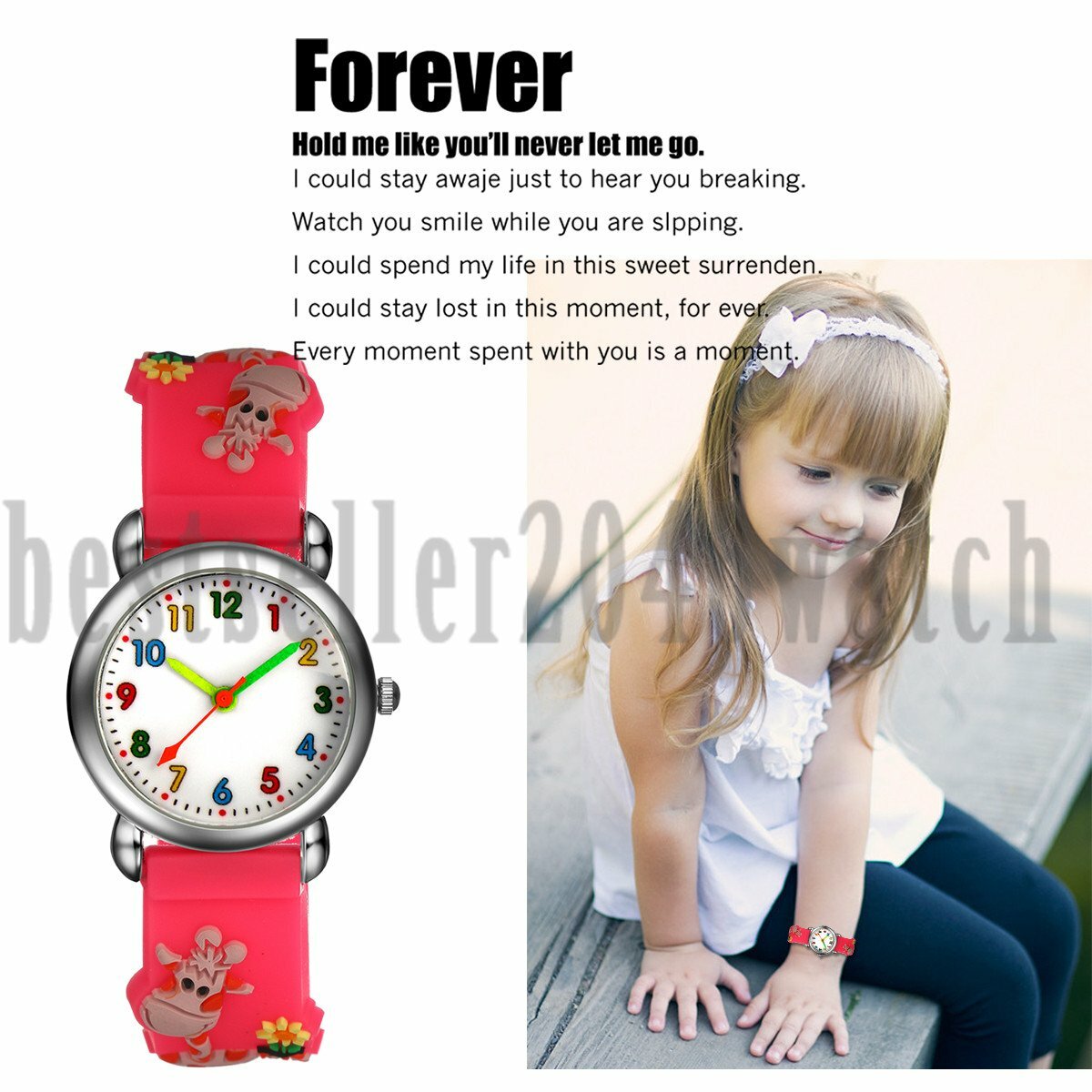 Cute Cartoon Pattern Watches Children Kids Girls Quartz Analog Wrist Watch Xmas