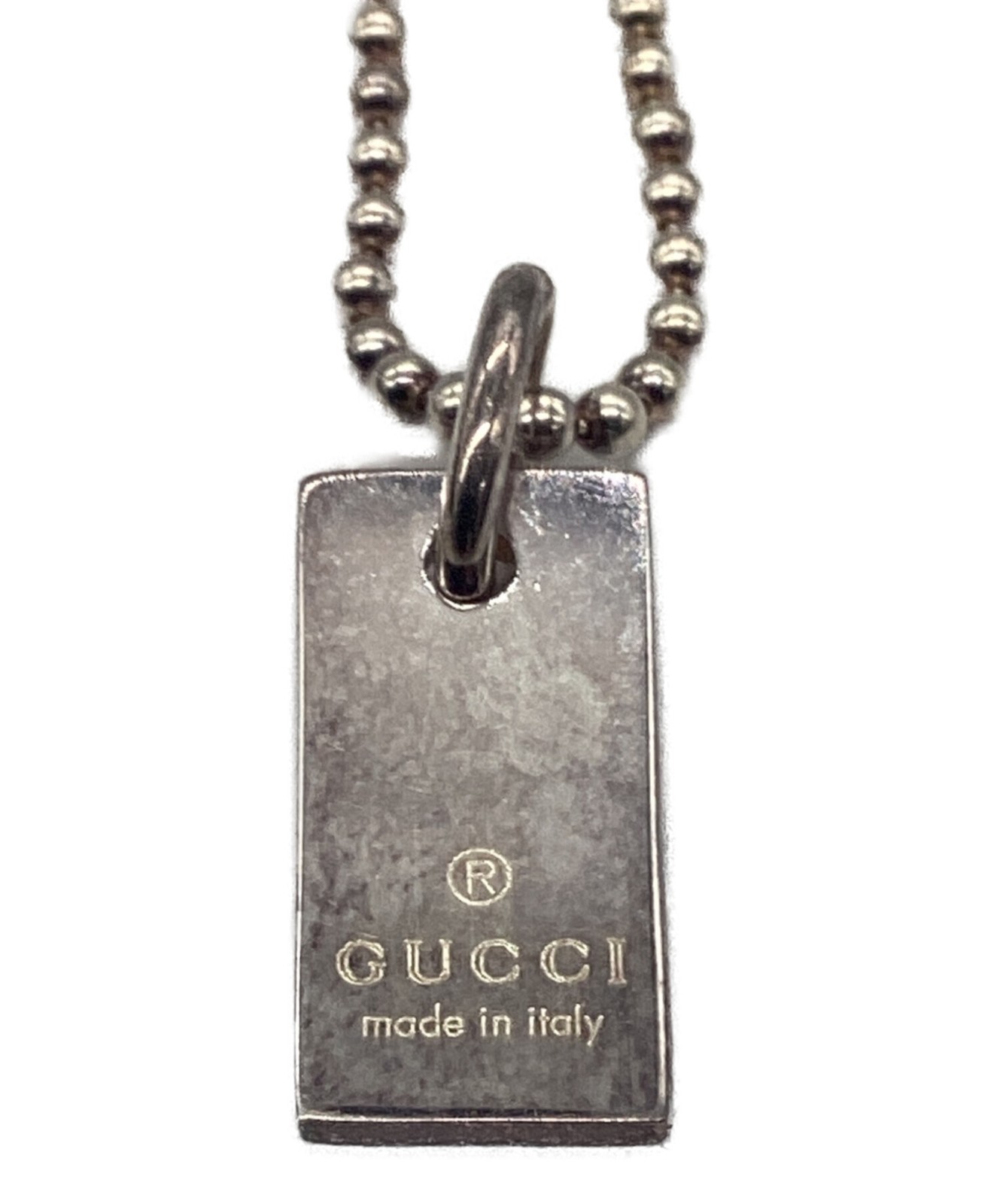 Gucci Silver 925 Ball Bead Chain Bracelet 7.09 in 18 cm Mens with Box and Pouch