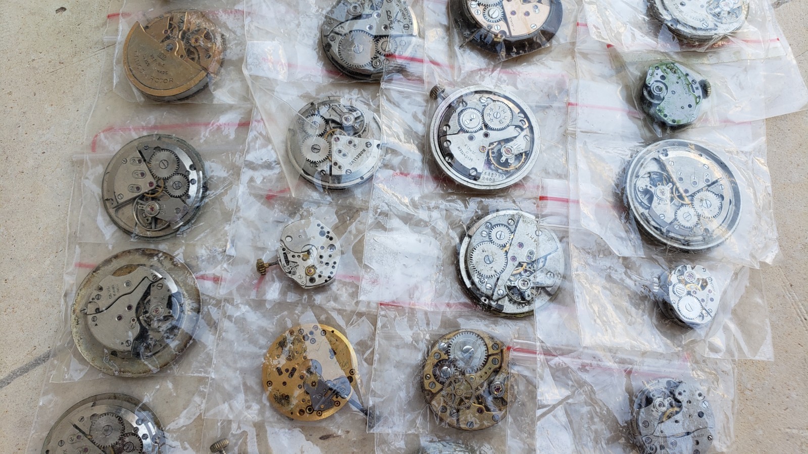 Antique Vintage Automatic Manual Wind Mixed Watch Movements- Lot Of 72 Movement