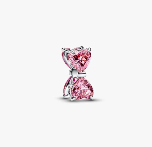 PANDORA Pink Bow Charm Sterling Silver, #794253C01, Valentine’s Day Gift