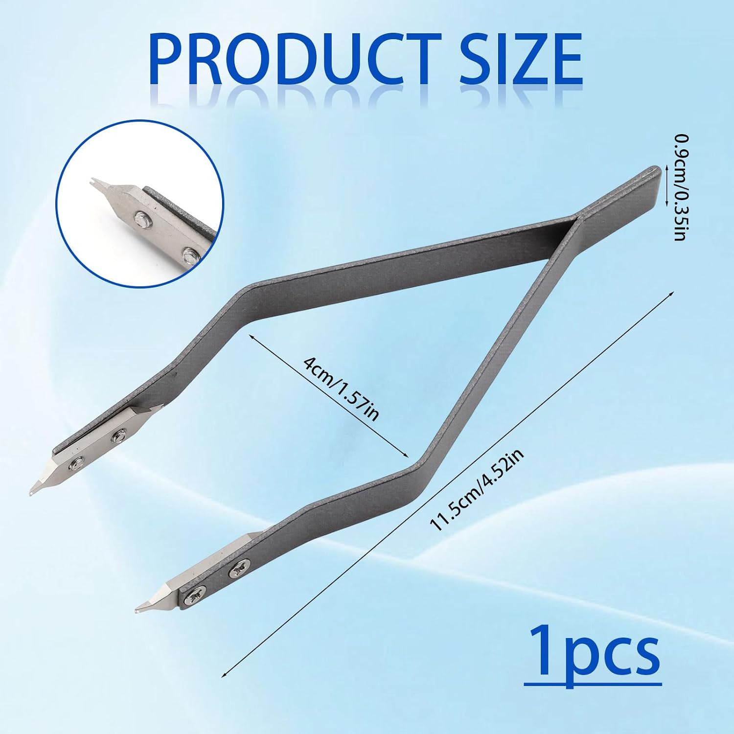 V Shape Aluminum Alloy Watch Spring Bar Tweezers Tool for Strap Removal & Repair