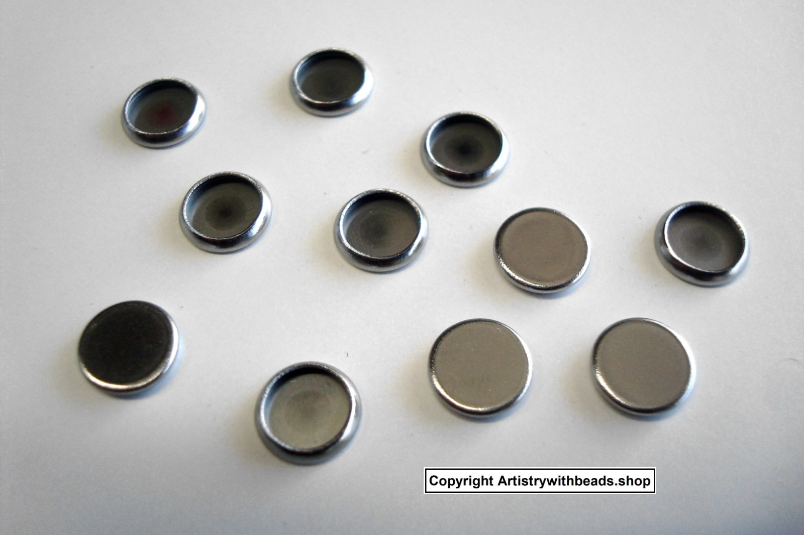 Bezel cups Stainless Steel 6mm round plain edge 10 bezel cups BC030