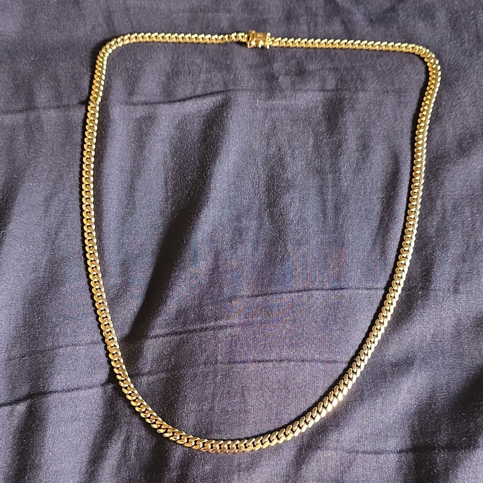 Solid 10k 24 inch Yellow Gold Miami Cuban Link With Box lock 42.56 Grams