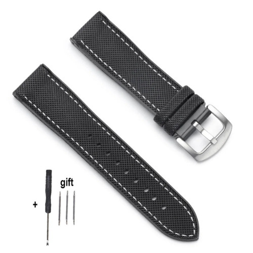 Genuine Sailcloth Watch Band 20mm 22mm 24mm 26mm Waterproof Quick Release Strap