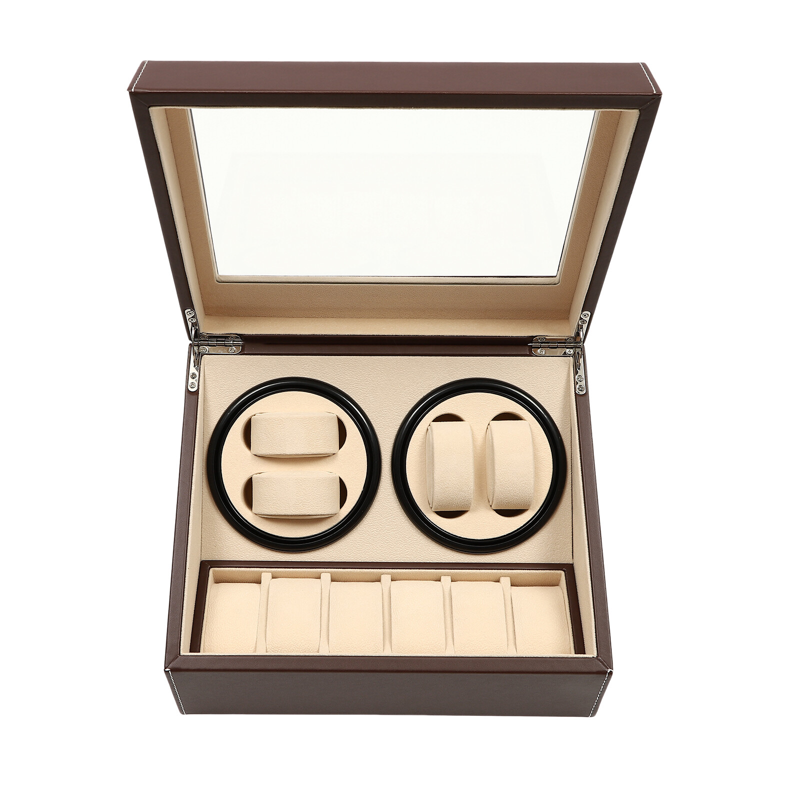 4+6 Automatic Watch Winder Watch Display Box Luxury Storage Case Self-winding