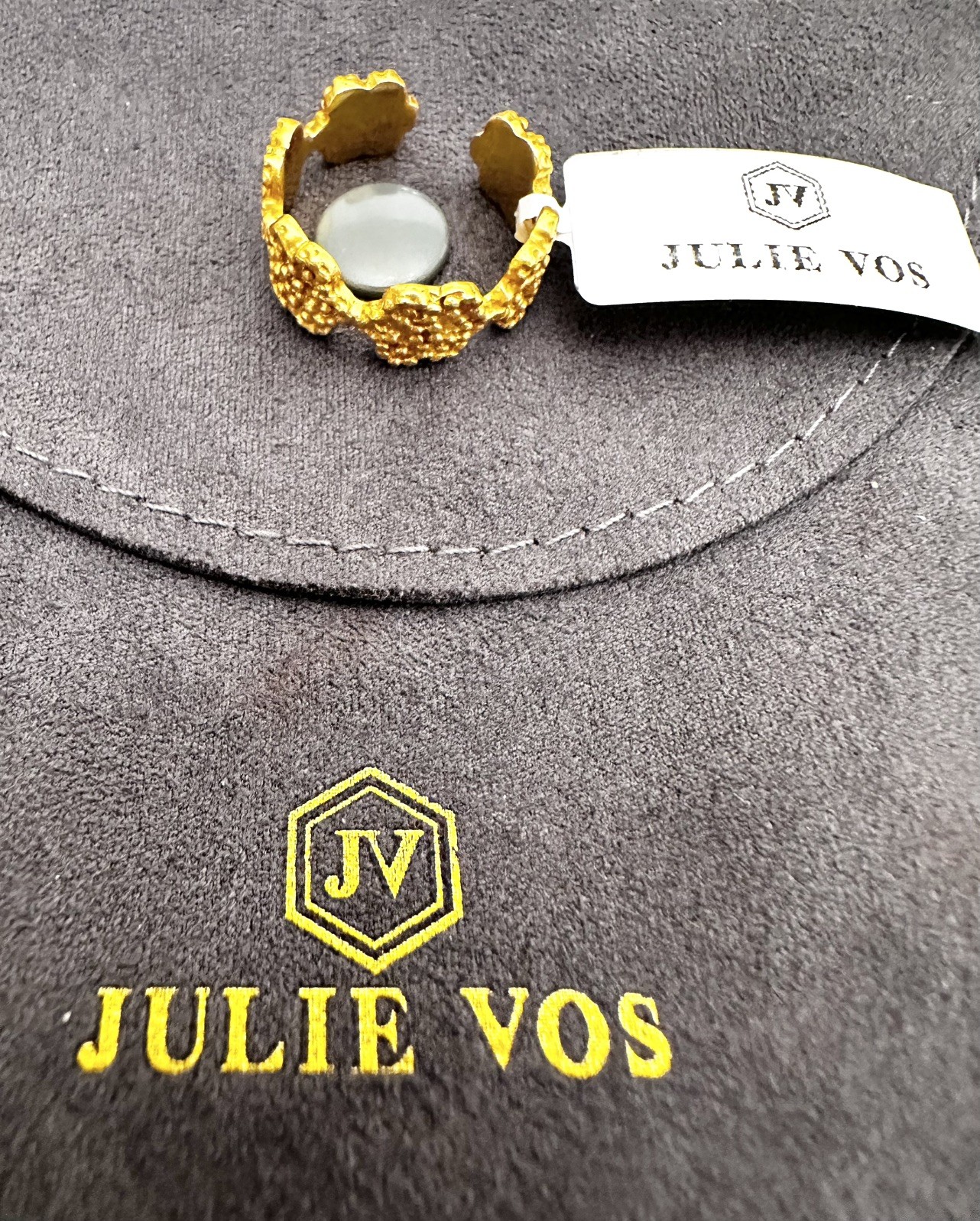 Julie Vos Ring Colette Ring Open Adjustable to Sizes 7-9 New with Tags