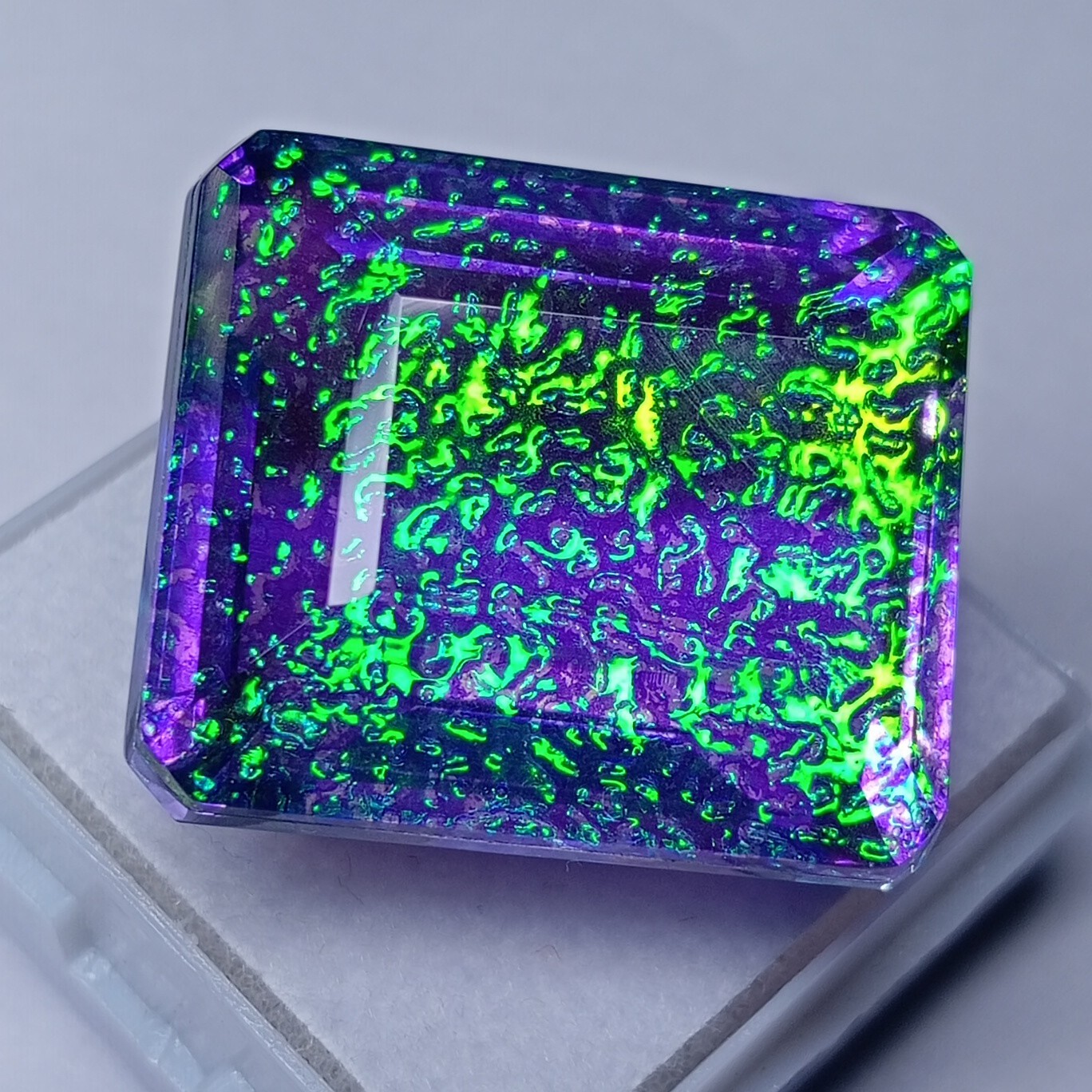 Emerald Cut Natural Monarch Fire Opal Certified 50+ Ct Loose Gemstone