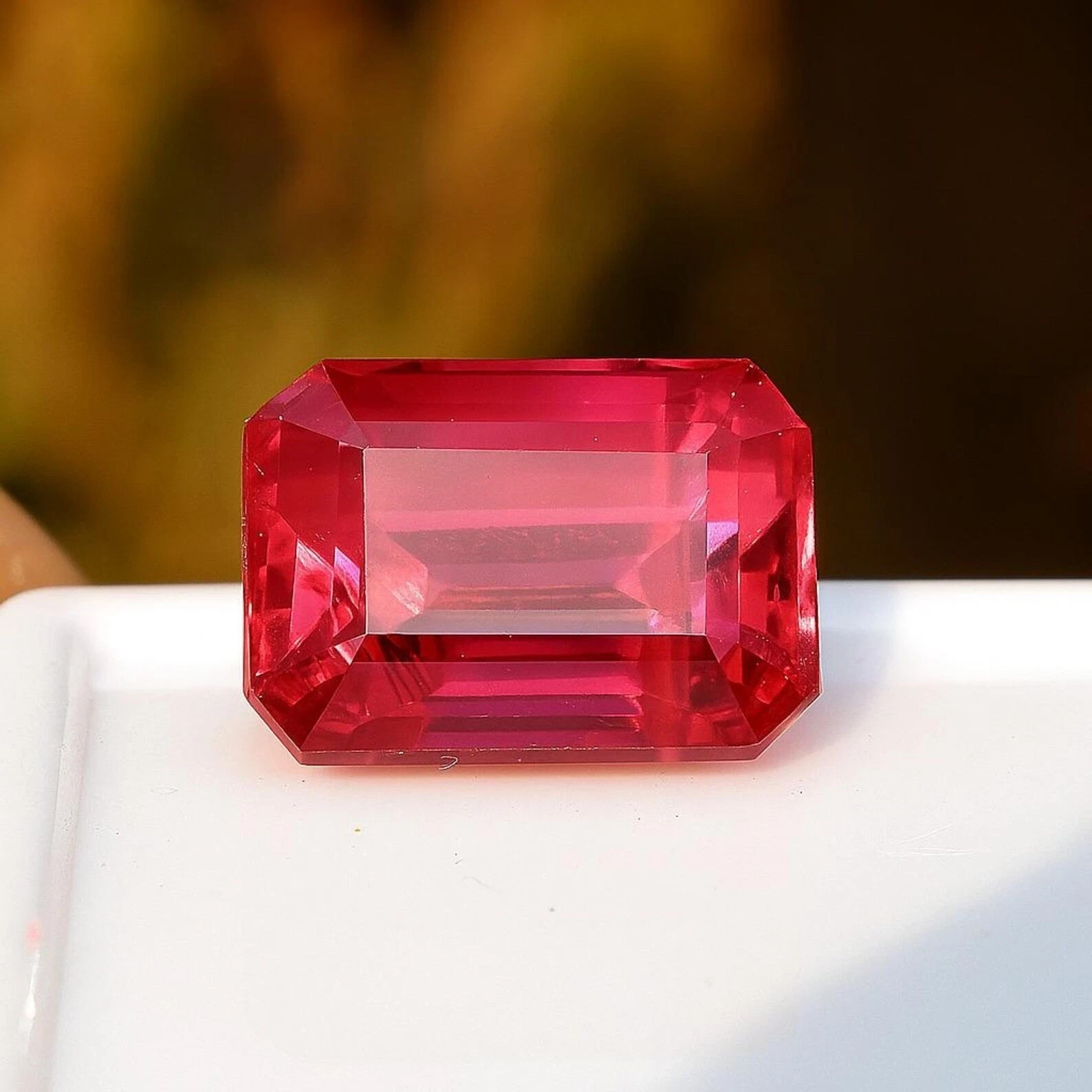 Natural Certified Burmese Red Ruby Emerald Cut 10.25 Ct Loose Certified Gemstone