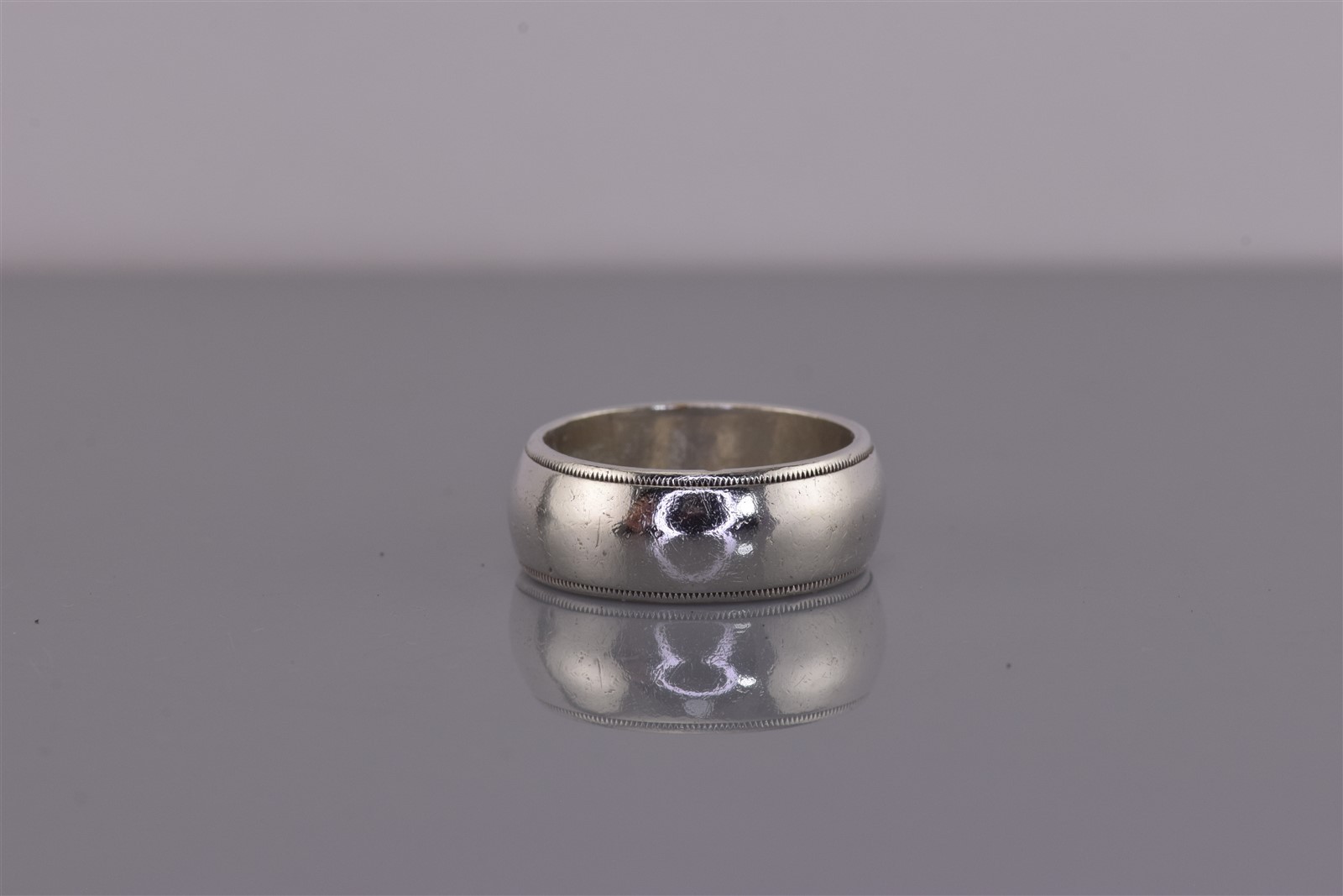 Sterling Silver 7mm Grooved Border Polished Smooth Band Ring 925 Sz: 5