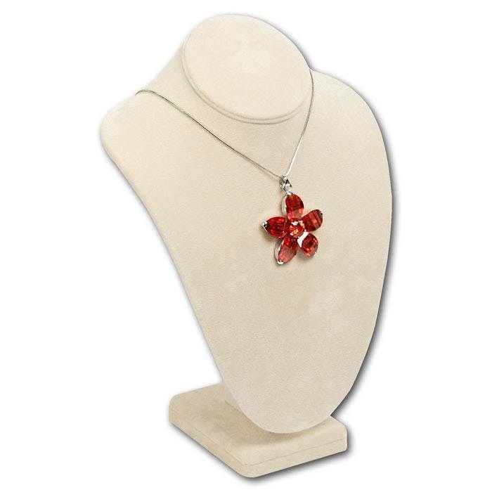 7.5″ Tall Beige Jewelry Necklace Display Bust Holder Organizer Stand