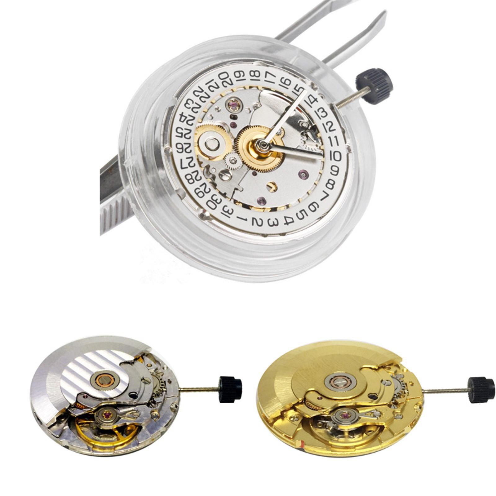 25-Jewel Retro Automatic Mechanical Watch Movement Date At 3 For ETA 2824 2824-2