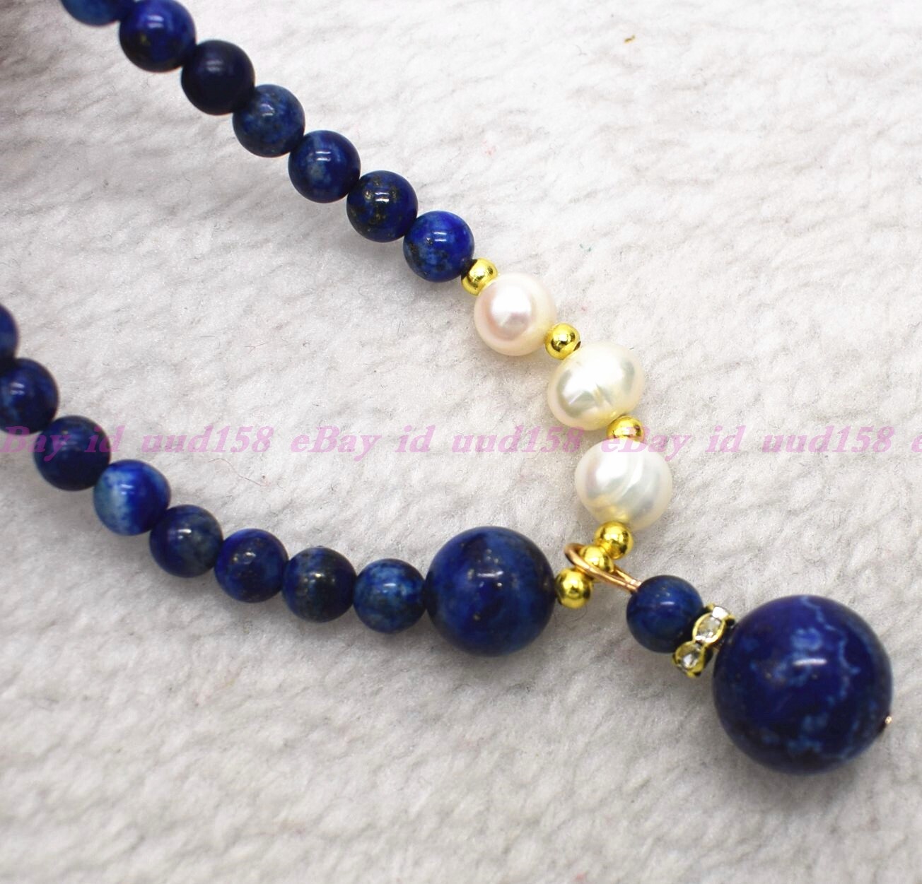 Genuine 6mm Natural Blue Lapis Lazuli Round Gemstone Beads Necklace 16-28 in