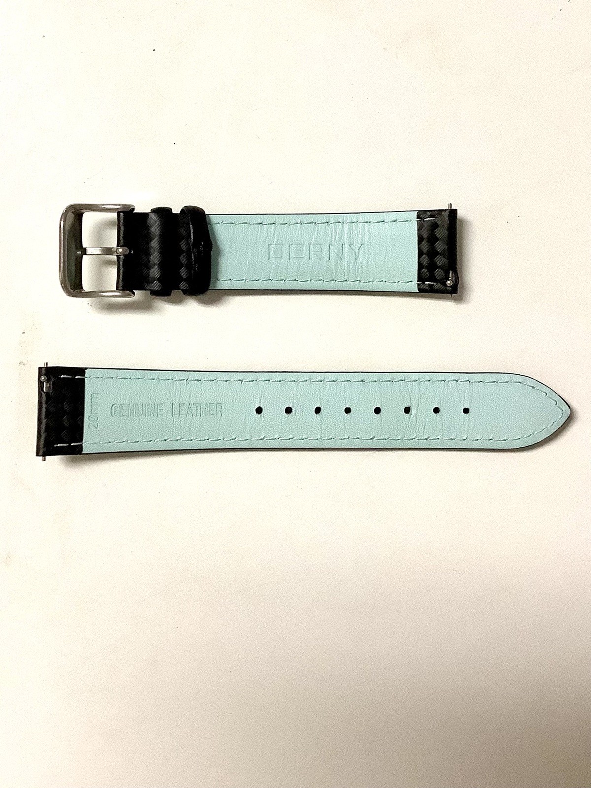 BERNY 38mm QUARTZ WATCH, TEXTURED DIAL, STAINLESS STEEL & BERNIE LEATHER BANDS