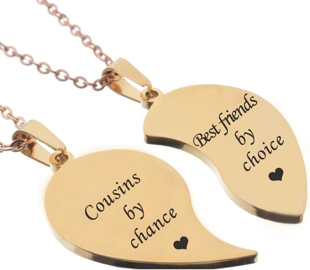 Matching Heart BFF Necklace Set – Friendship & Valentine’s Gift