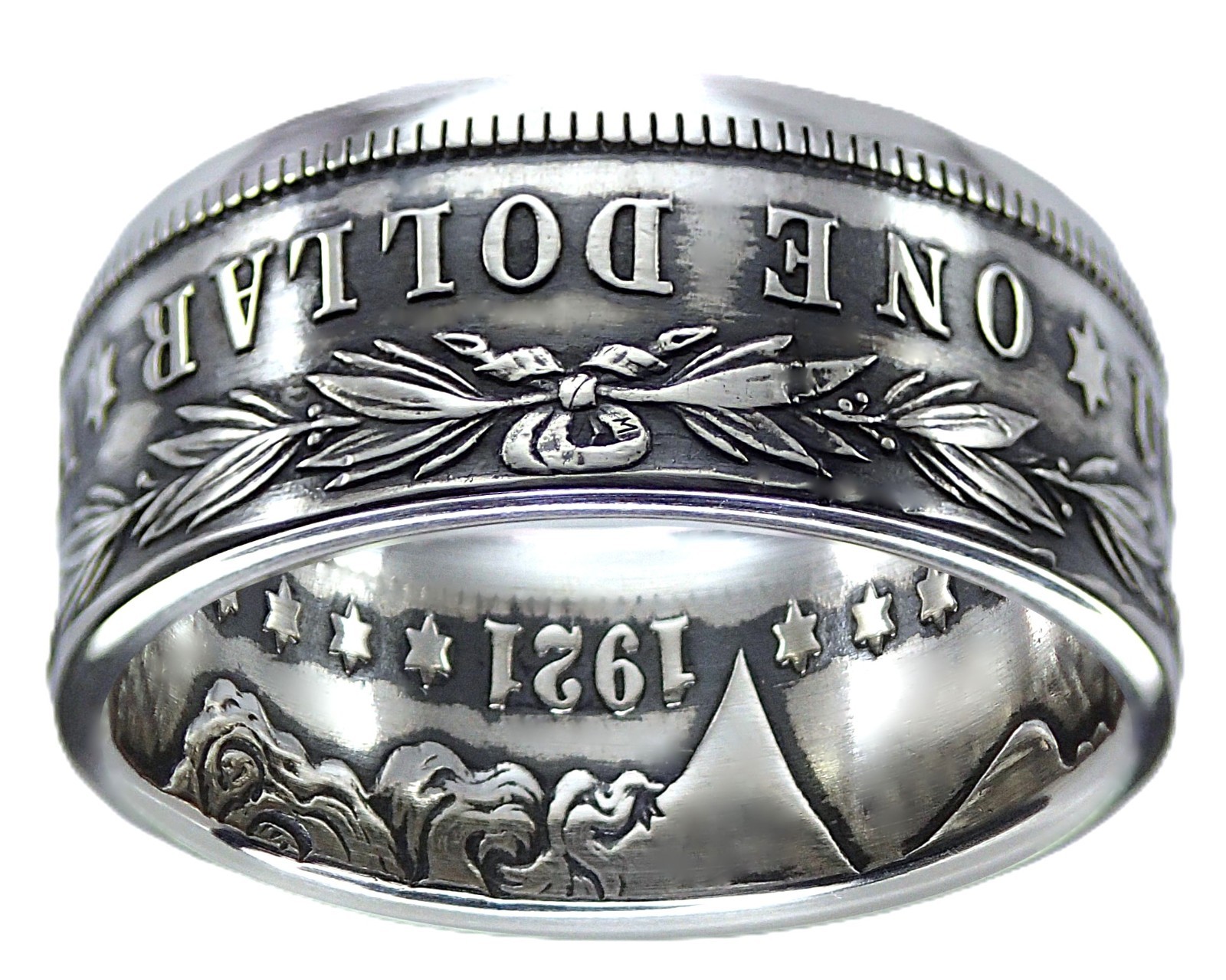 MORGAN Silver Dollar Coin Ring Tails (Sizes 7-15) Antiqued – Hand Made