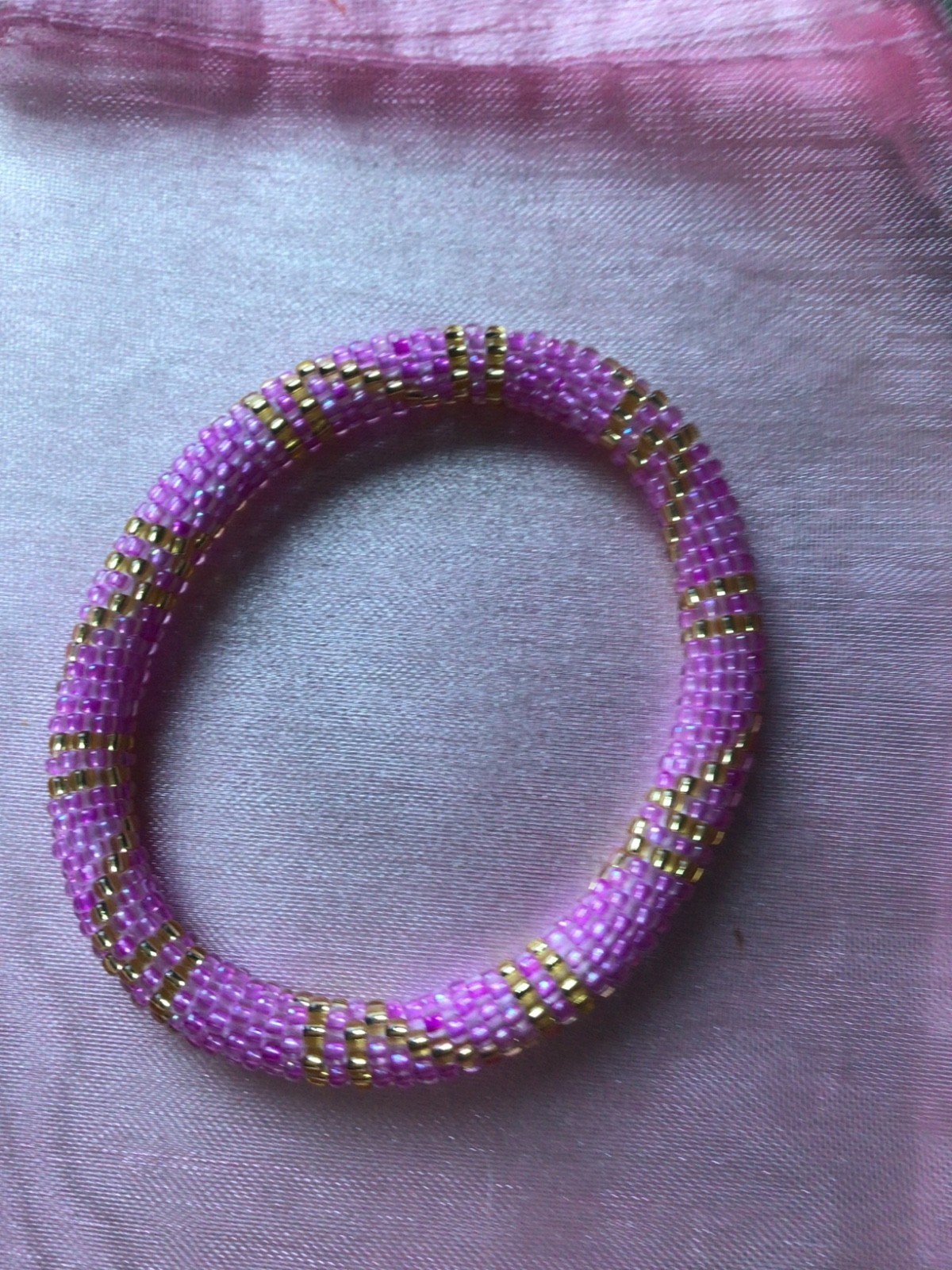 PINK & VIOLET 7″ ROLL ON SASHKA BRACELETS, 3 PCS