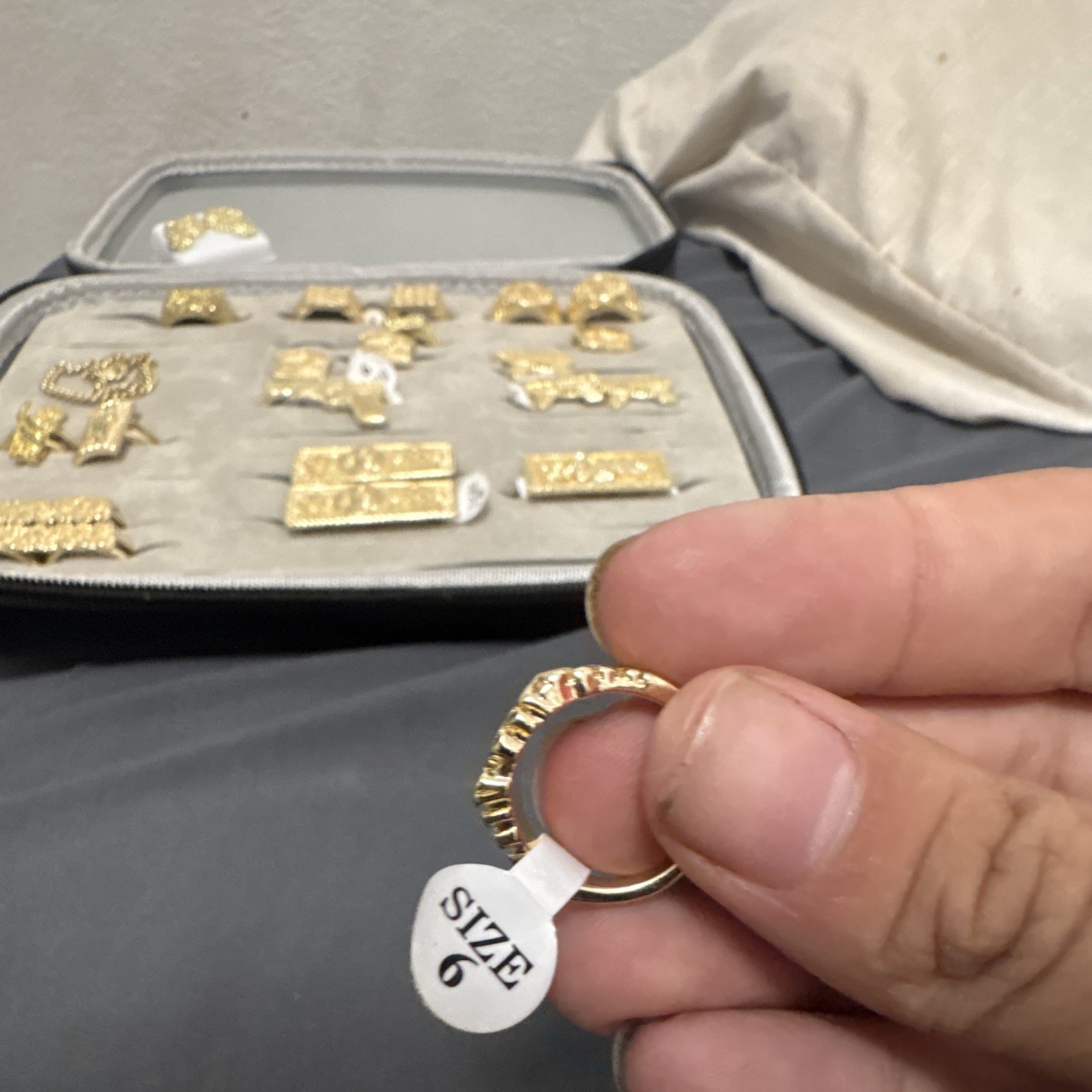10k gold dipped nugget ring size 6