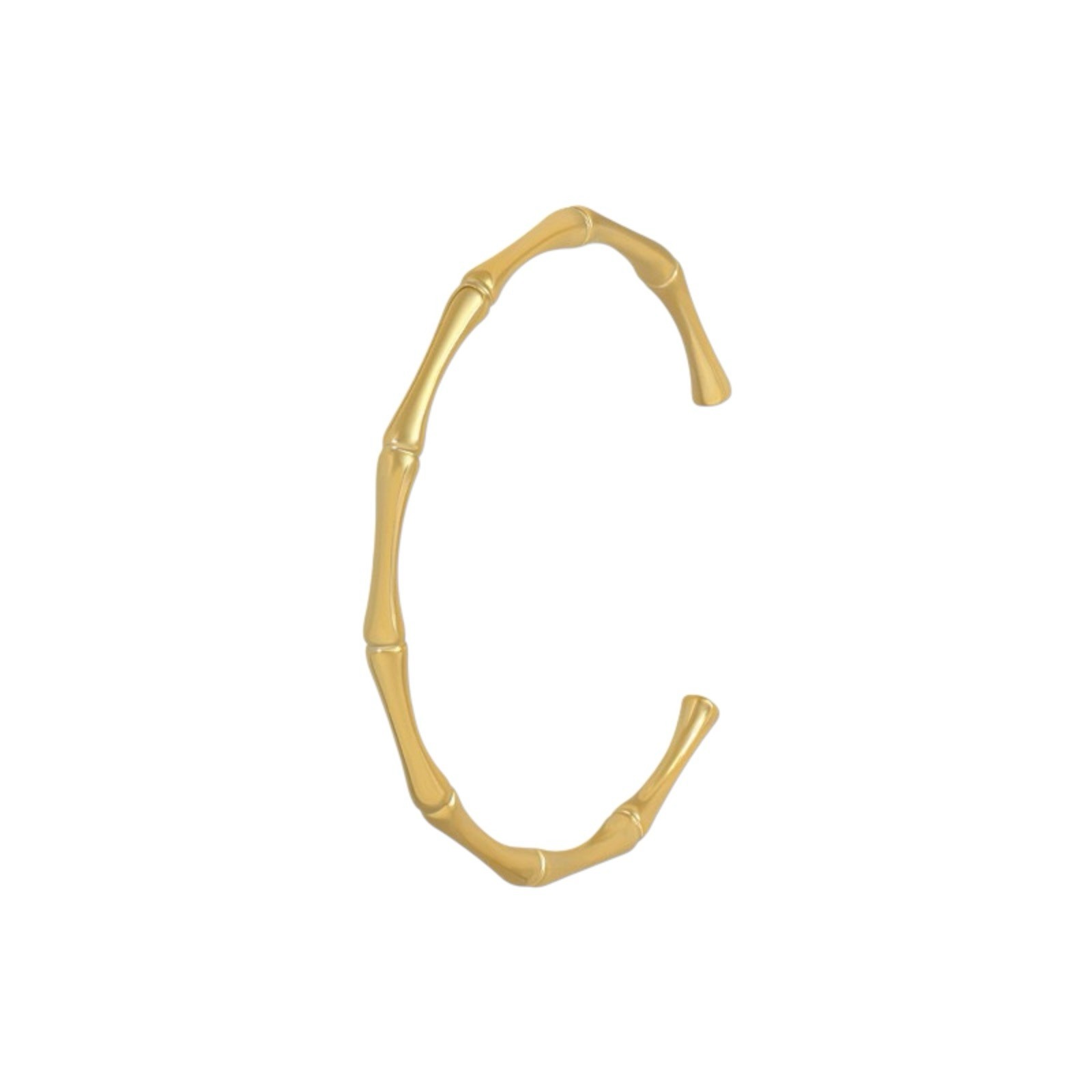 Silver Plated Bamboo Cuff Adjustable Bangle Fashion Bracelet A 77
