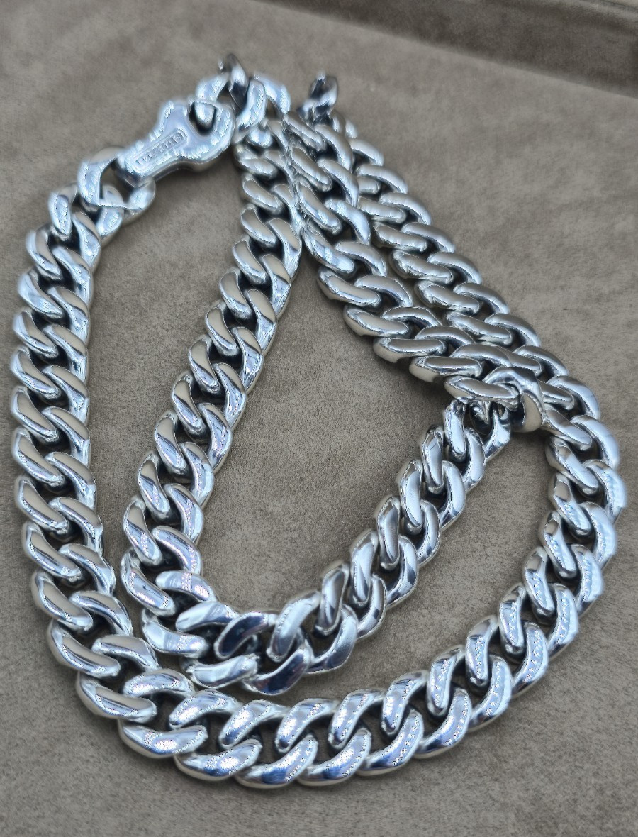 David Yurman Silver 11.5mm Pave Diamond Necklace 22″ $34,000… Lowest Price