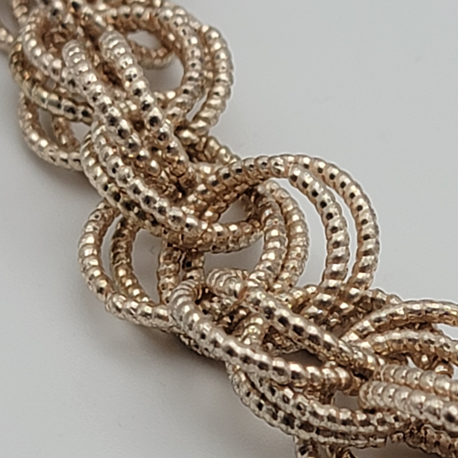 INC Gold-Tone Brilliant Cut Double Circle Link Necklace 22.5 in Adjustable