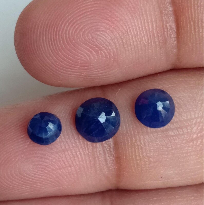 Certified Natural Blue Sapphire Round No Heat No Treat Loose Gemstone 3.47 Ct