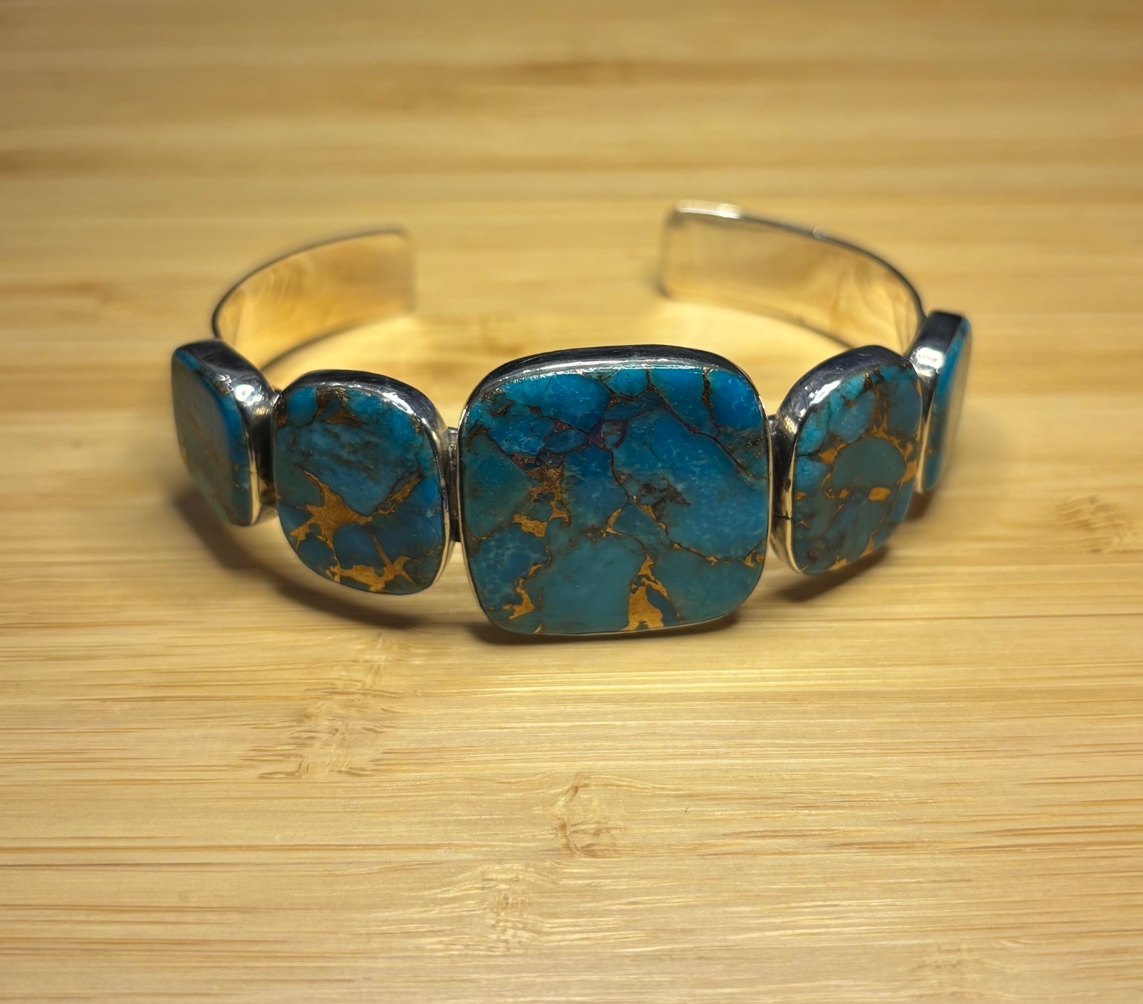 Sterling Silver Turquoise Cuff Bracelet 925