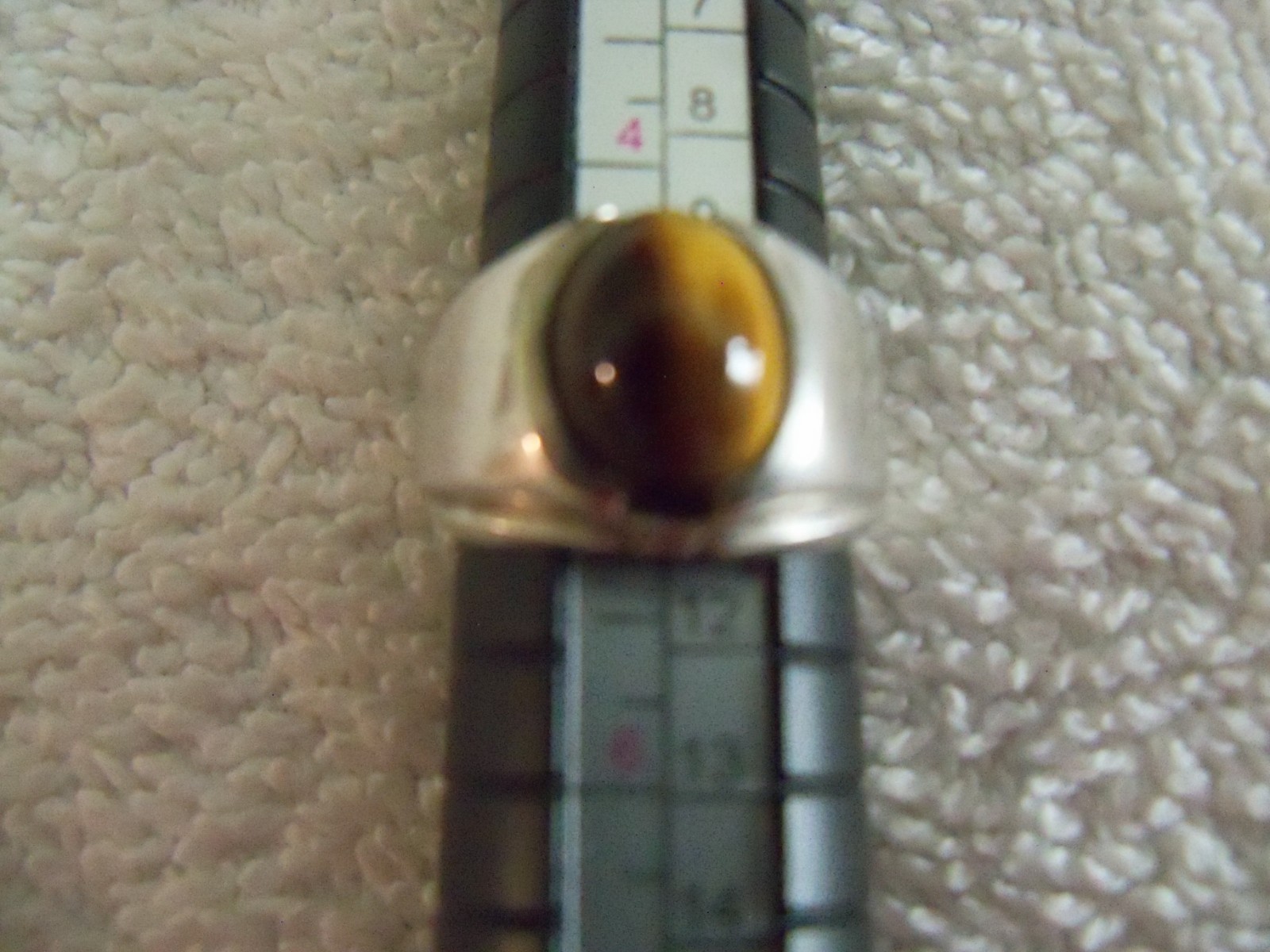 VINTAGE Preowned Sterling Silver Ring W/Beautiful Stone Size 5 1/2 and 5.3 Gram