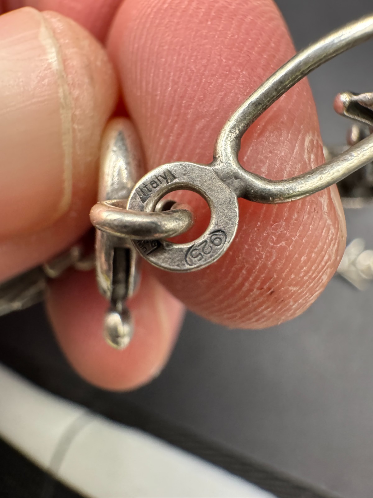 Rare UnoAERre Vintage Fish Skeleton Necklace Chain Sterling