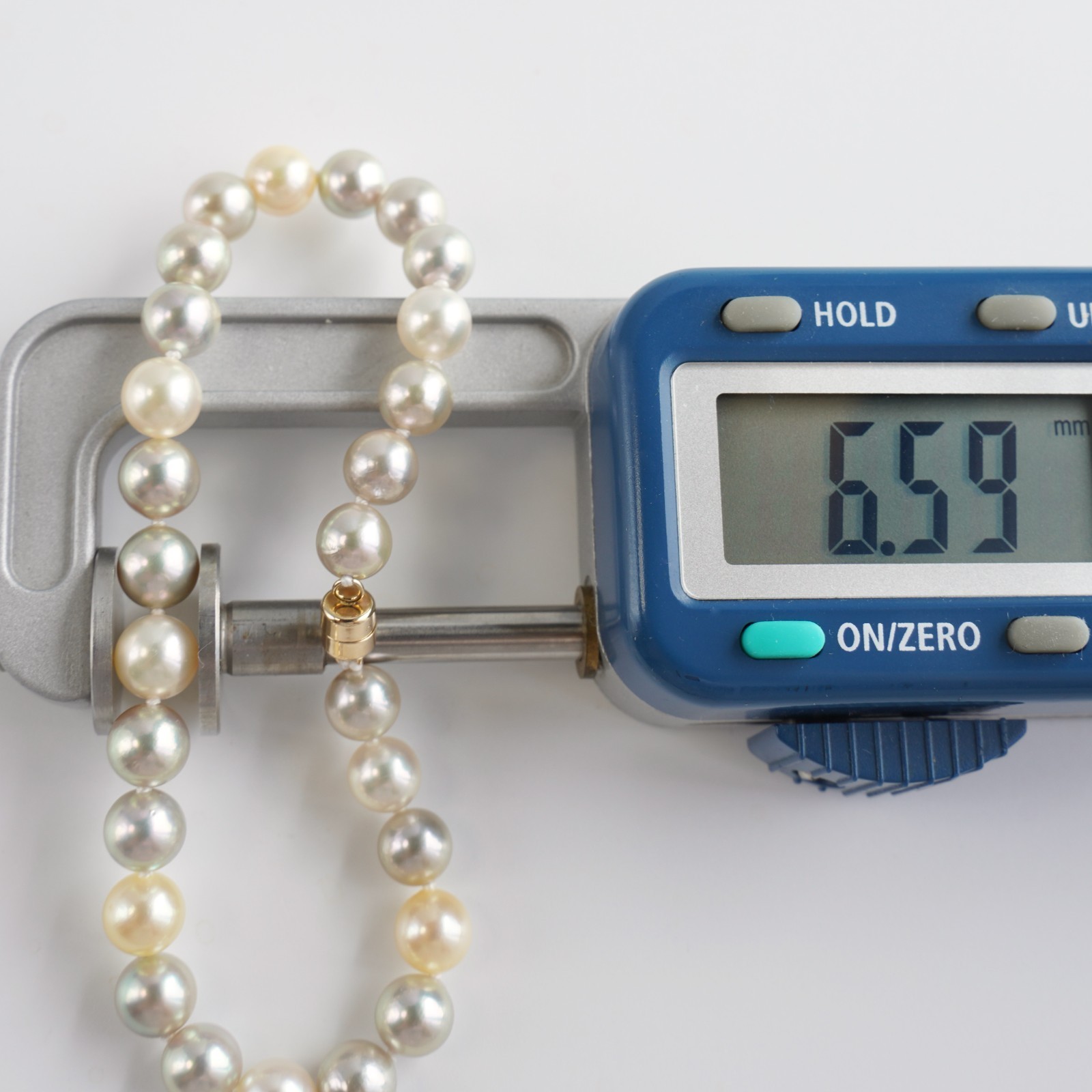 6-6.5mm Round Multicolor Japanese Akoya Pearl Bracelet 14k Magnetic Clasp,7.5″