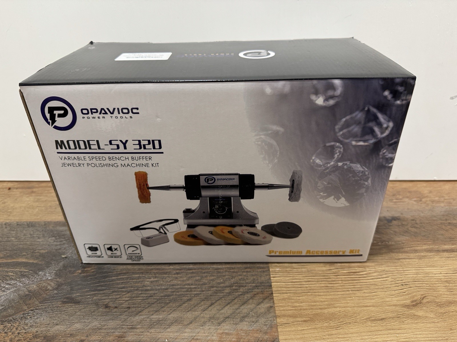 Variable Speed Bench, Buffer Jewelry Polishing Machine Kit ,Opavioc Model-SY320