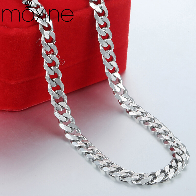 3/5/7/MM Stainless Steel Silver/Black/Gold Plated Cuban Curb Necklace Chain
