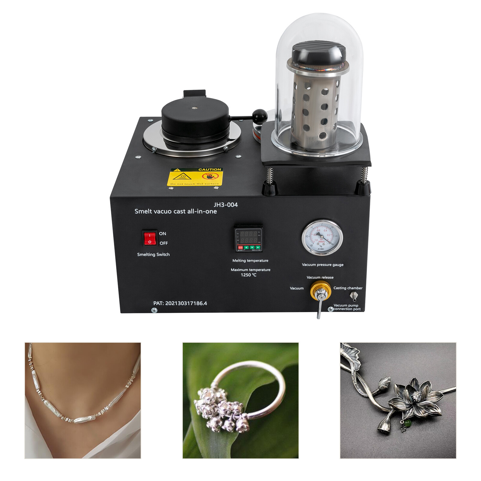 2L Cast Vacuum Machine 1/2HP Jewelry Silver Precious Metal Melting Casting Tool