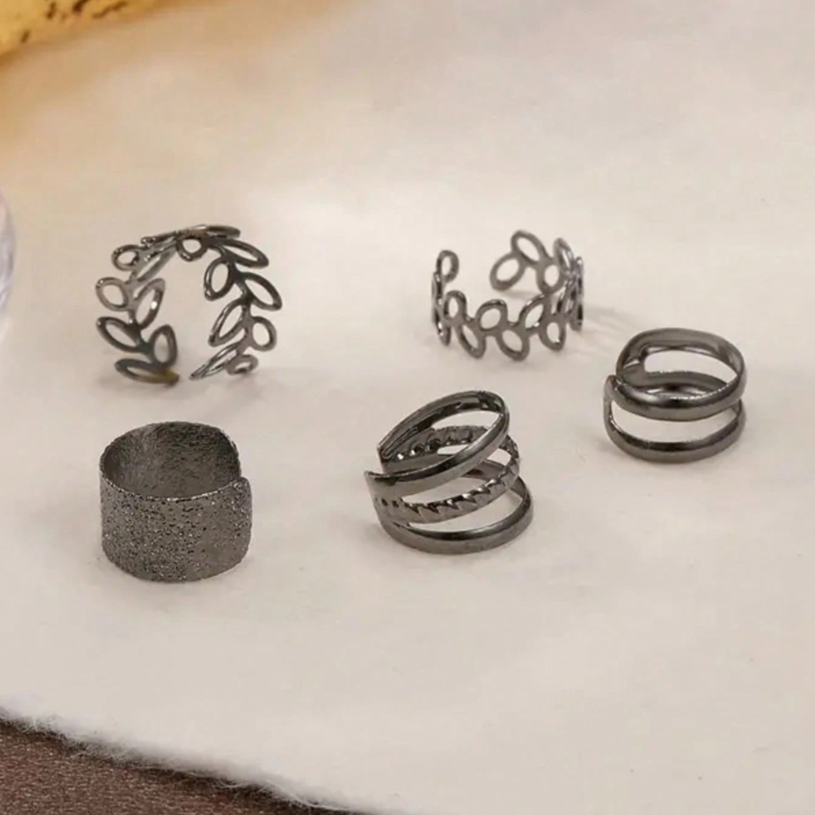 5X Adjustable Ear Cuffs Clip-On Earrings Non-Piercing Fashion Jewelry for Unisex